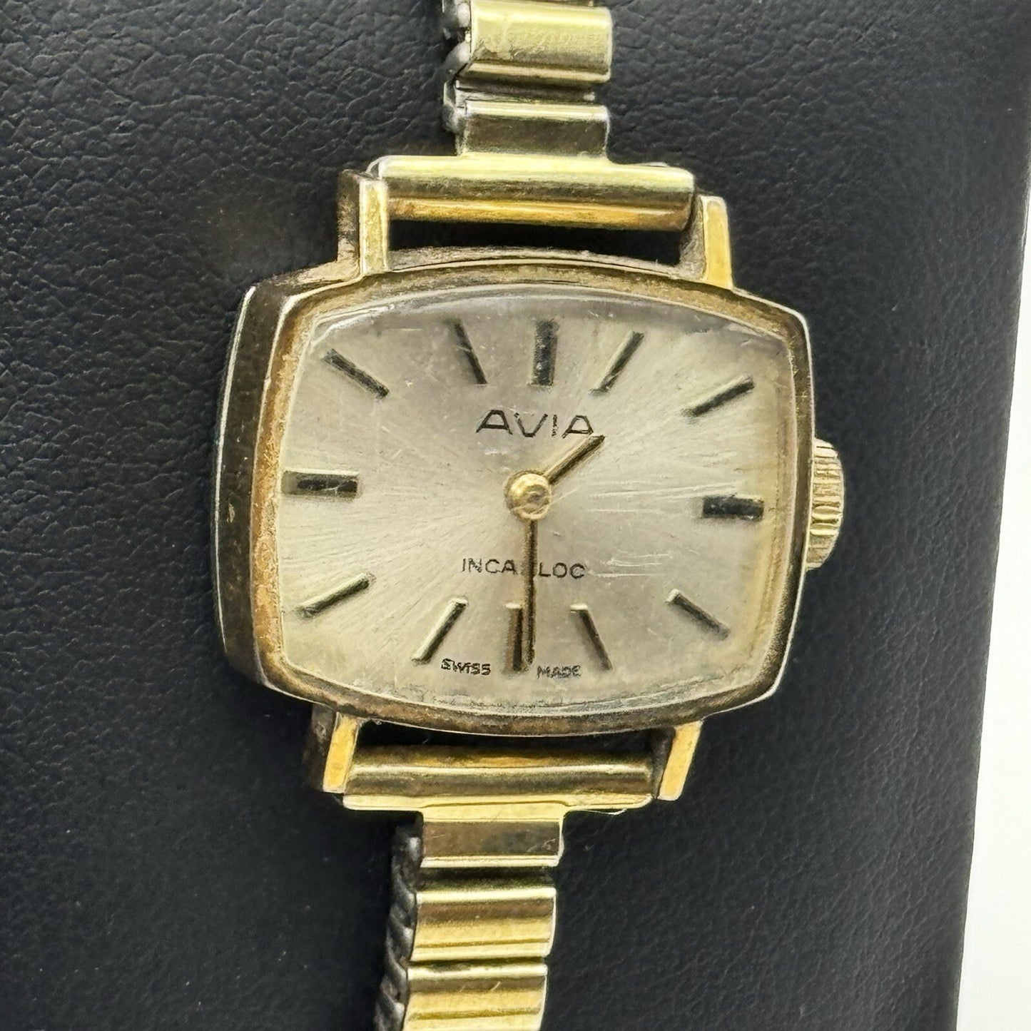 21mm WORKING Vintage Avia Art Deco Expandable Strap Ladies Cocktail Wristwatch