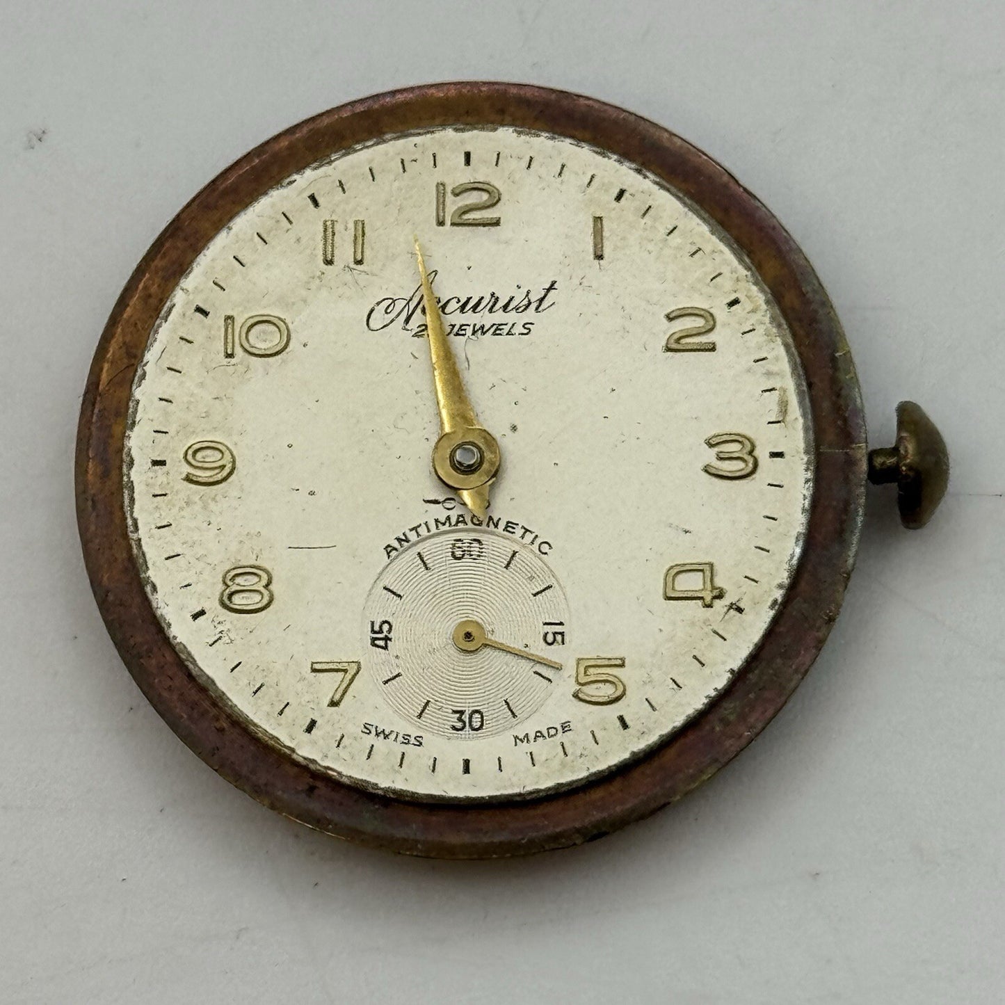 25.1mm Manual Wind AS 1002 984 Accurist Watch Movement Restoration Parts Repair