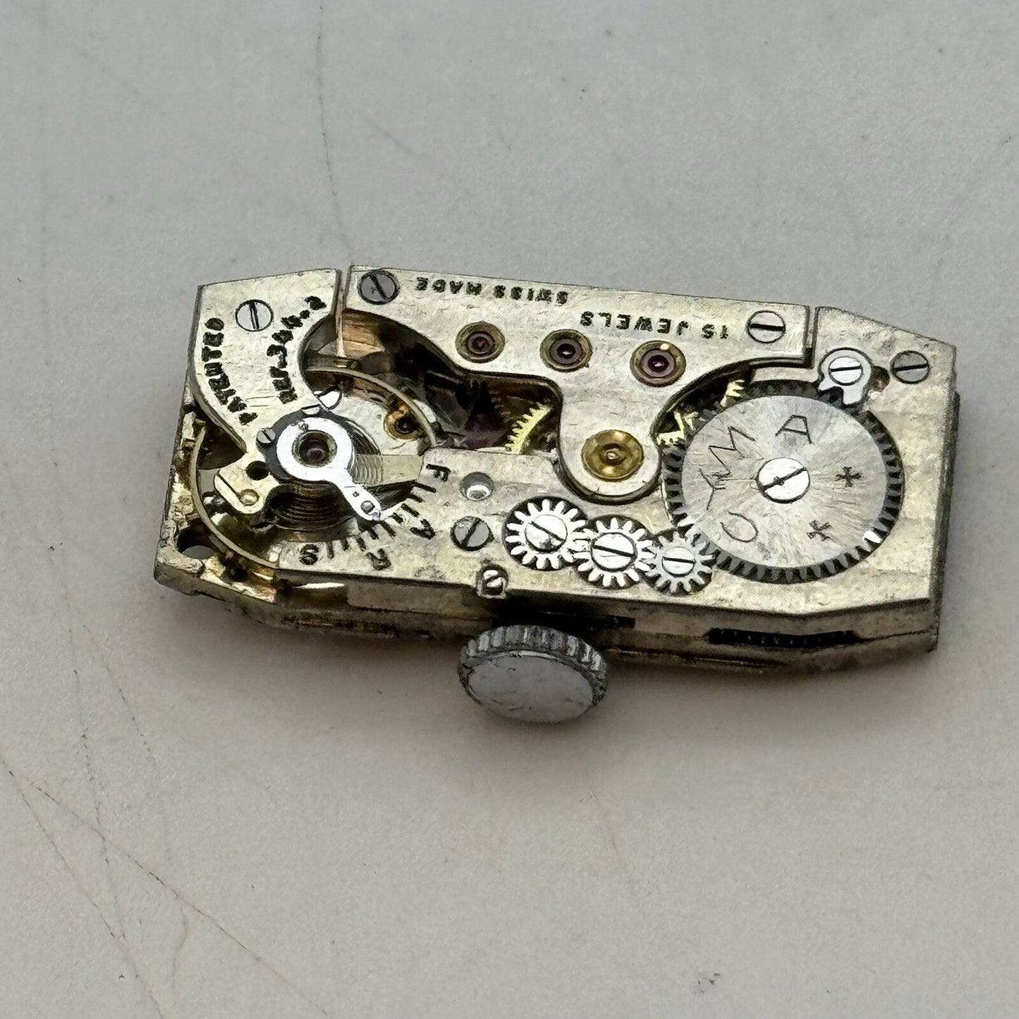 12.3mm Cyma Tavannes Cal 344.2 High Quality Tank Watch Movement Parts Repair
