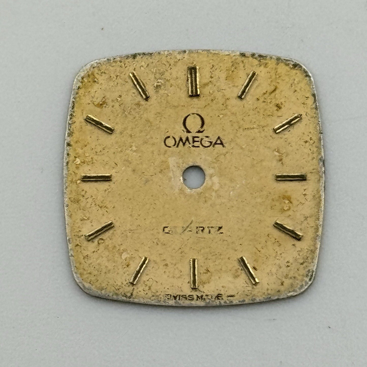 17.5mm Vintage Square Omega Quartz Ladies Wristwatch Dial Spares Parts Swiss