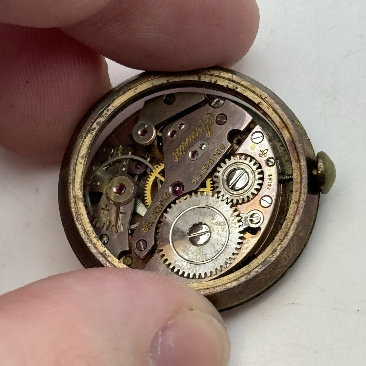 25.1mm Manual Wind AS 1002 984 Accurist Watch Movement Restoration Parts Repair