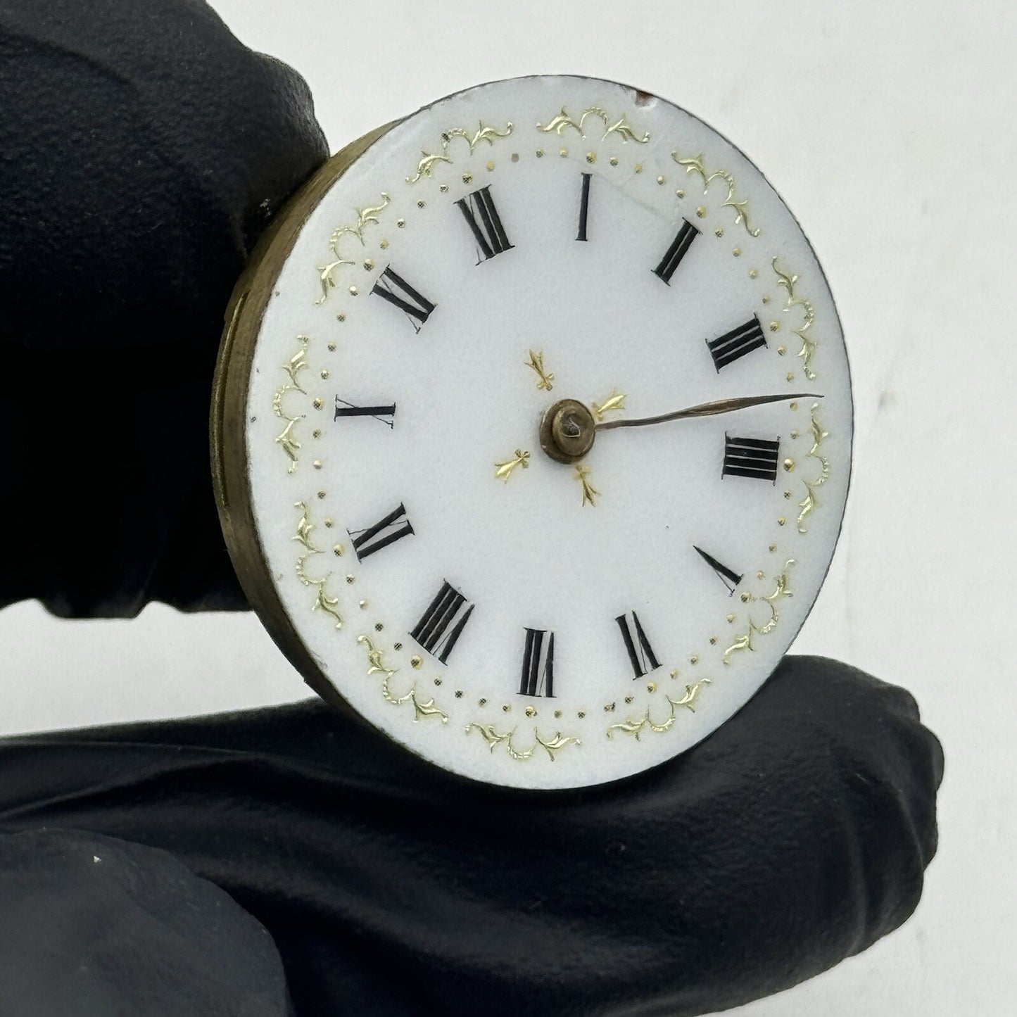 28.7mm Beautiful Quality Patterned Dial Cylinder Pocket Watch Movement FOR PARTS