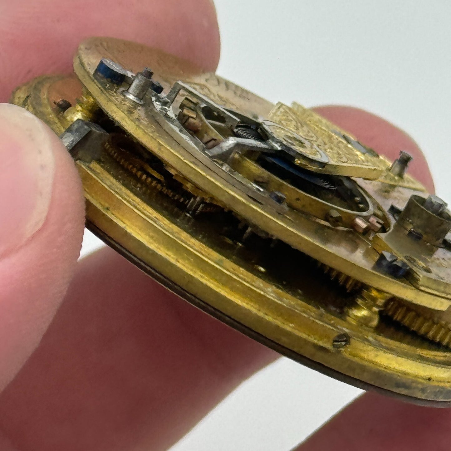 44.6mm Antique H Samuel Manchester The "Accurate" Pocket Watch Movement PARTS