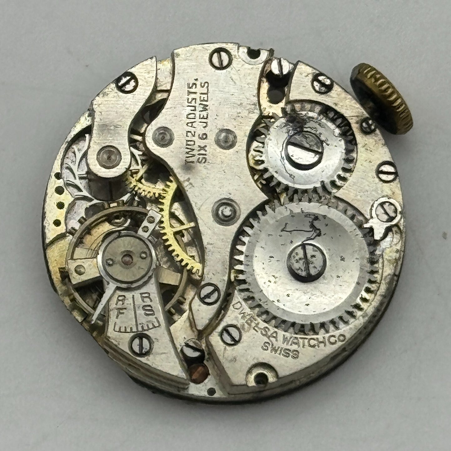 23.7mm Dwelsa Watch Co AS 340 A Schild Manual Wind Swiss Watch Movement PARTS