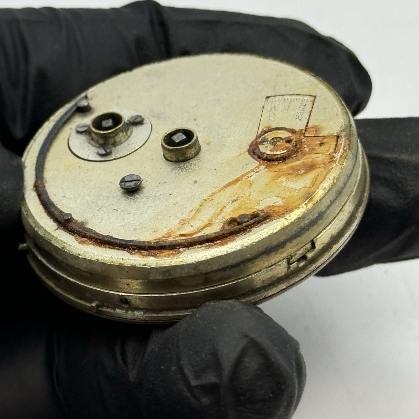 43mm Unidentified 1 x Military Hand Pocket Watch Movement Dial FOR PARTS Repair