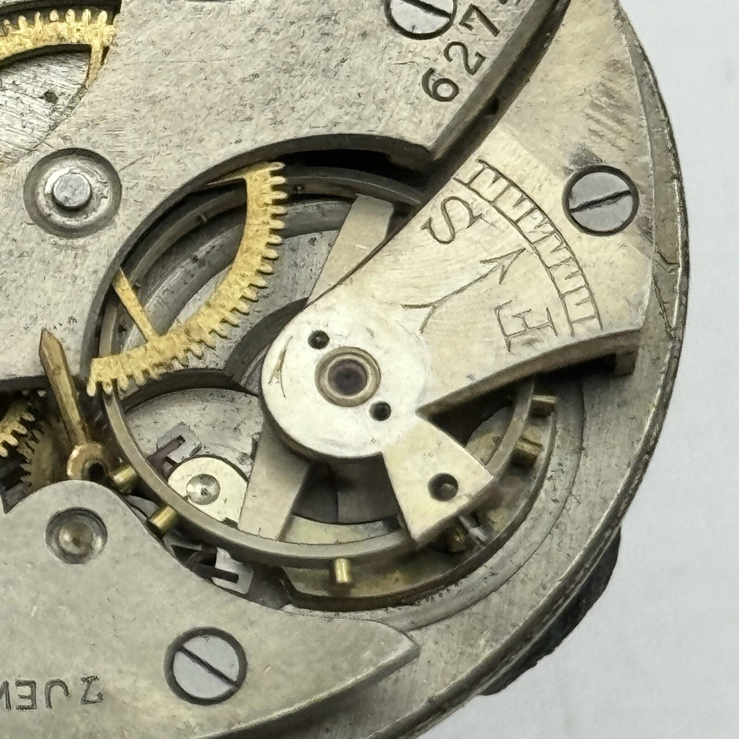 41.7mm Manual Wind Unidentified Swiss Partial Pocket Watch Movement FOR PARTS