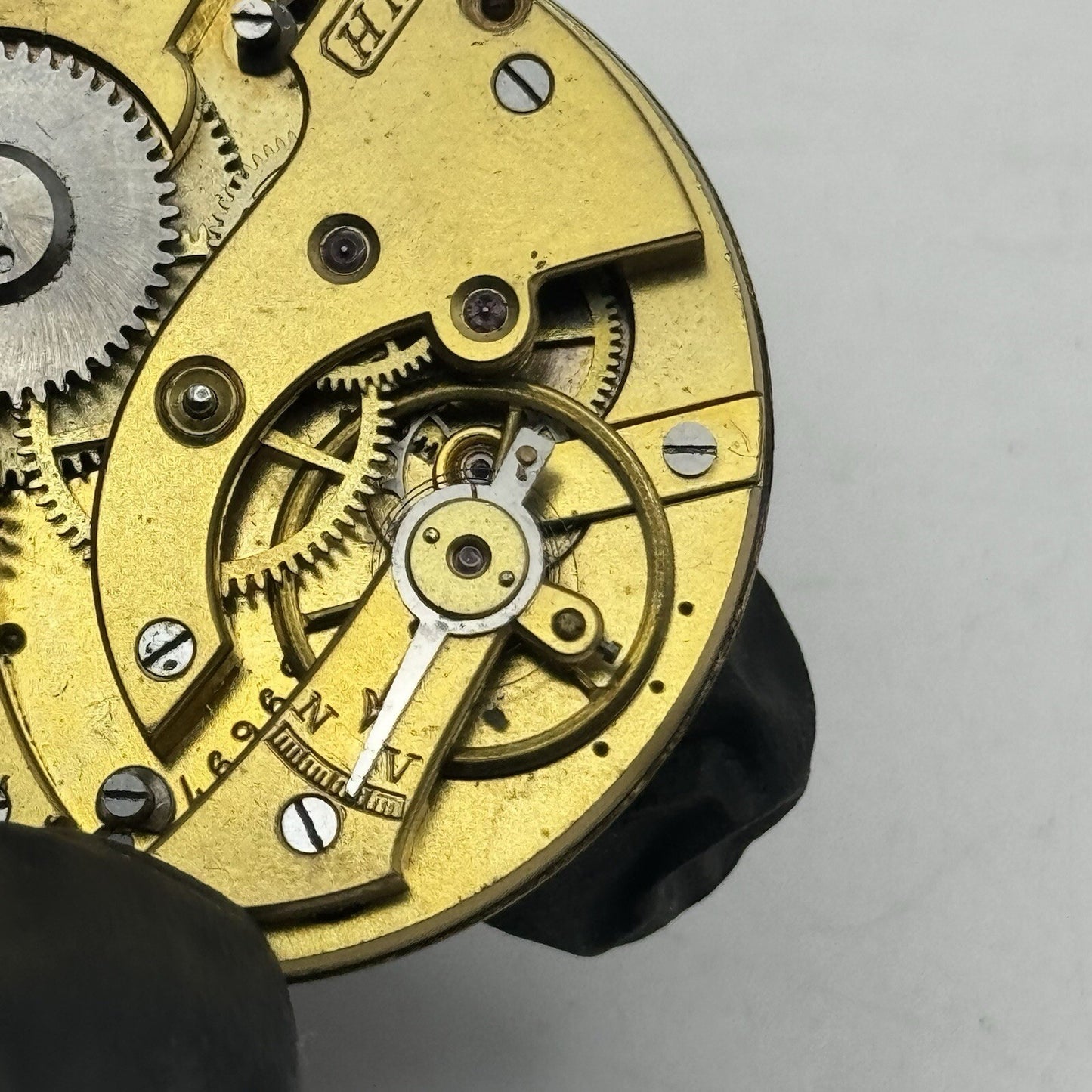 41.4mm Union Horlogere U H Pocket Watch Movement Dial FOR PARTS Restore