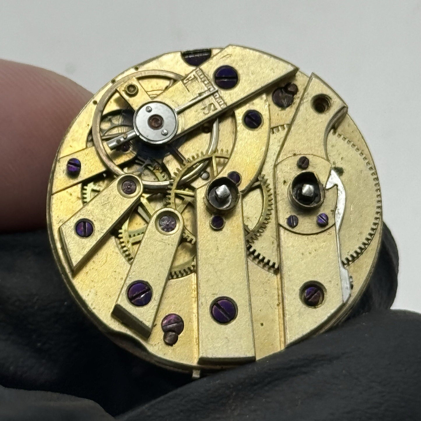 29.1mm High Quality White Porcelain Dial Cylinder Watch Movement FOR PARTS