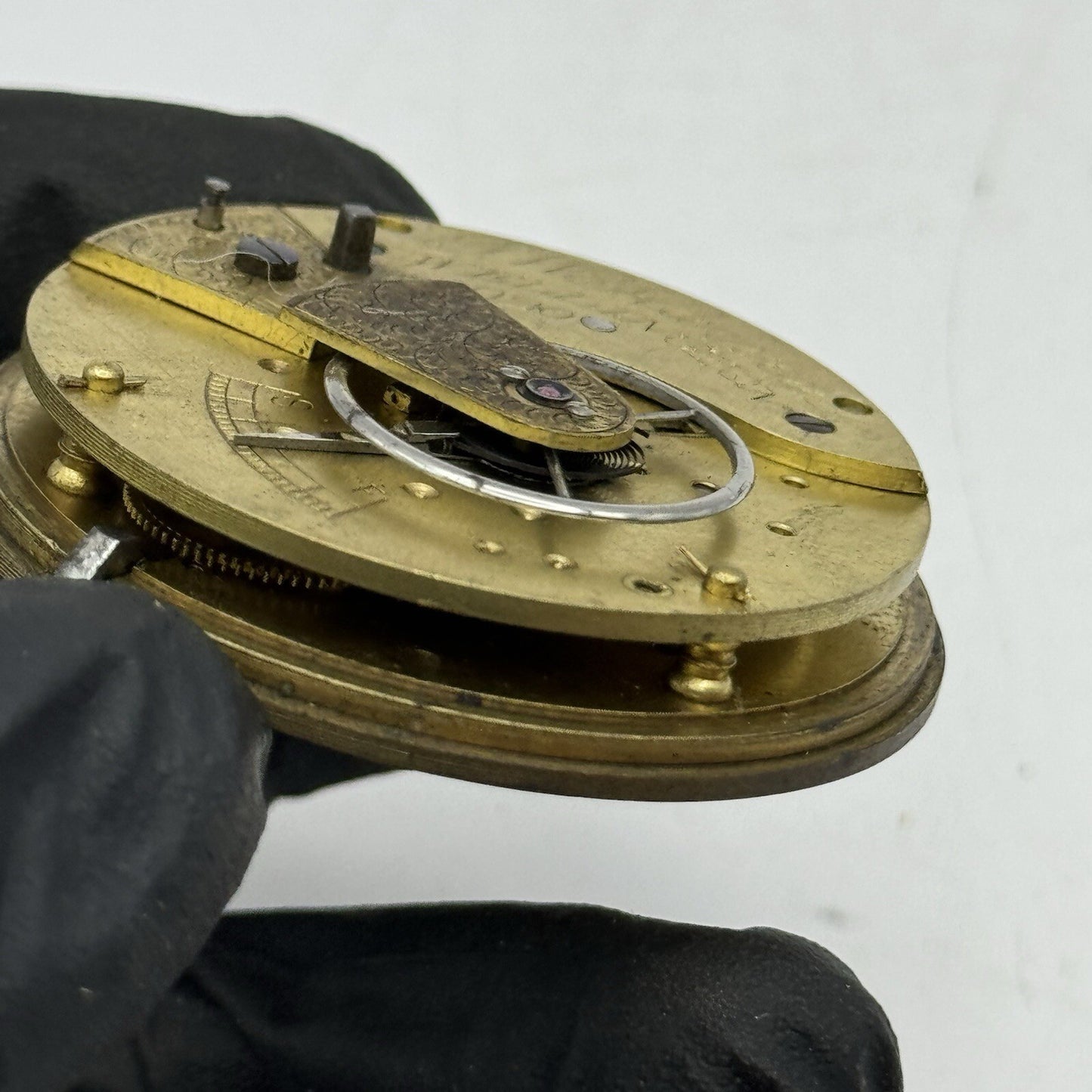 46.5mm G W Harvey Wellington Pocket Watch Movement FOR PARTS Restoration