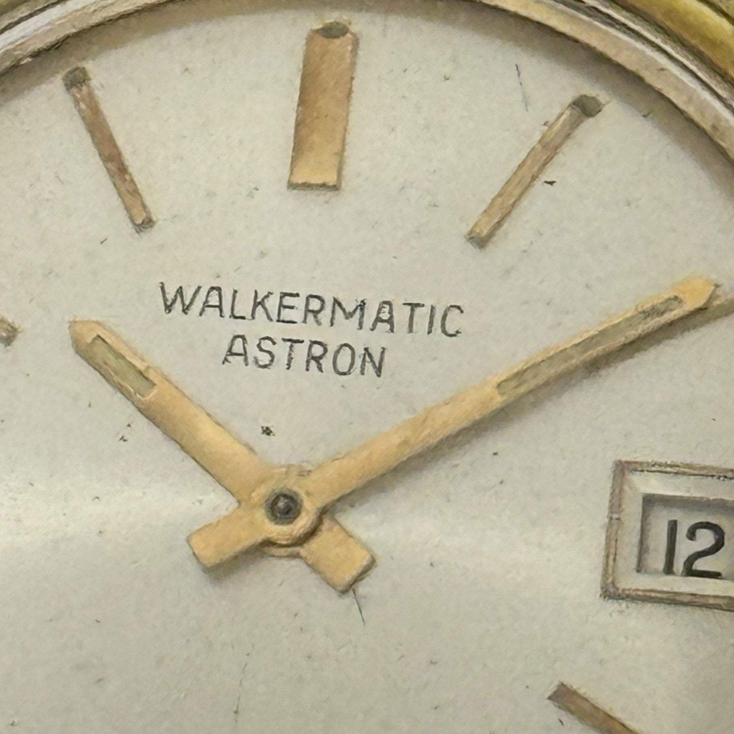 34mm Mens Walkermatic Astron ETA 2472 Automatic Vintage Watch Running To Service