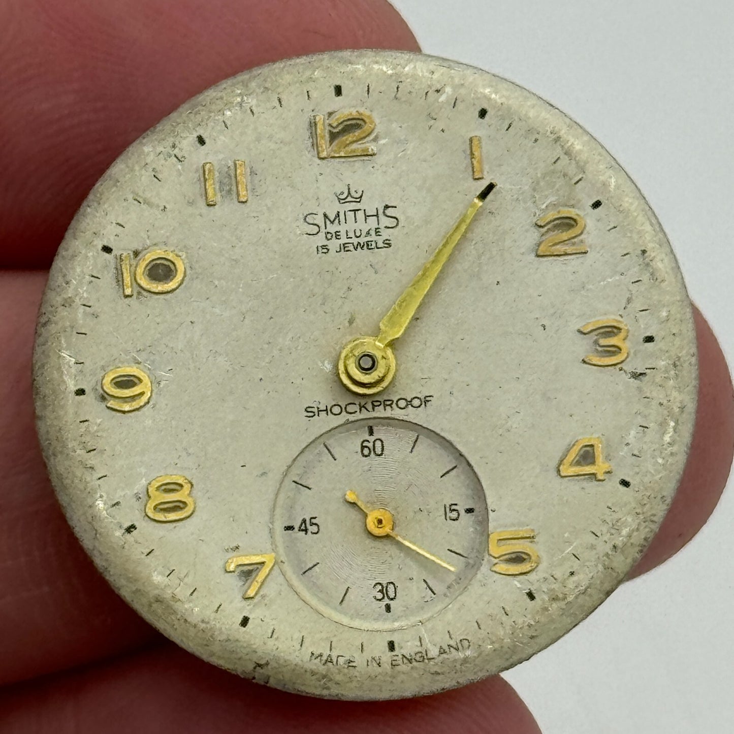 26.6mm Men's Smiths De Luxe Cal 5910 Manual Wind Vintage Watch Movement PARTS