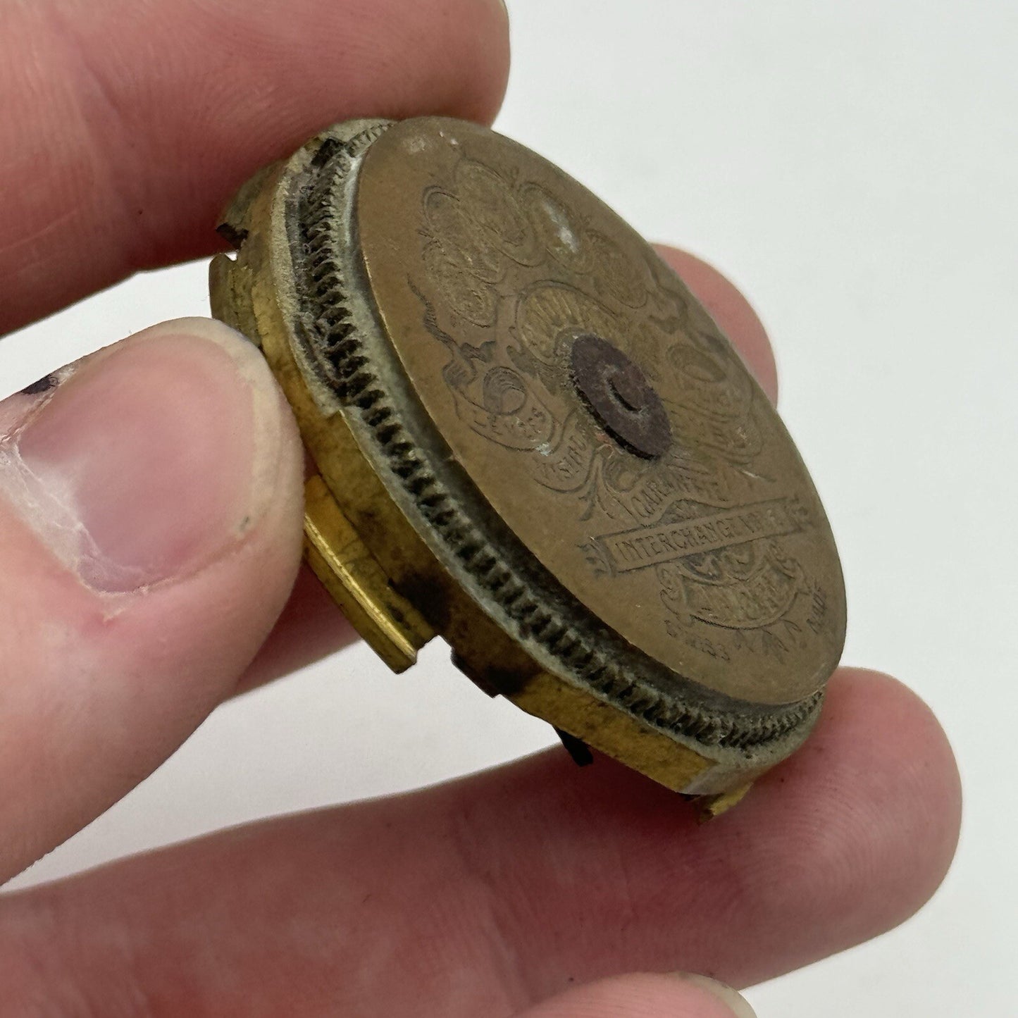 43.5mm Antique Hebdomas 8 Days Pocket Watch Movement To Restore Parts Repair