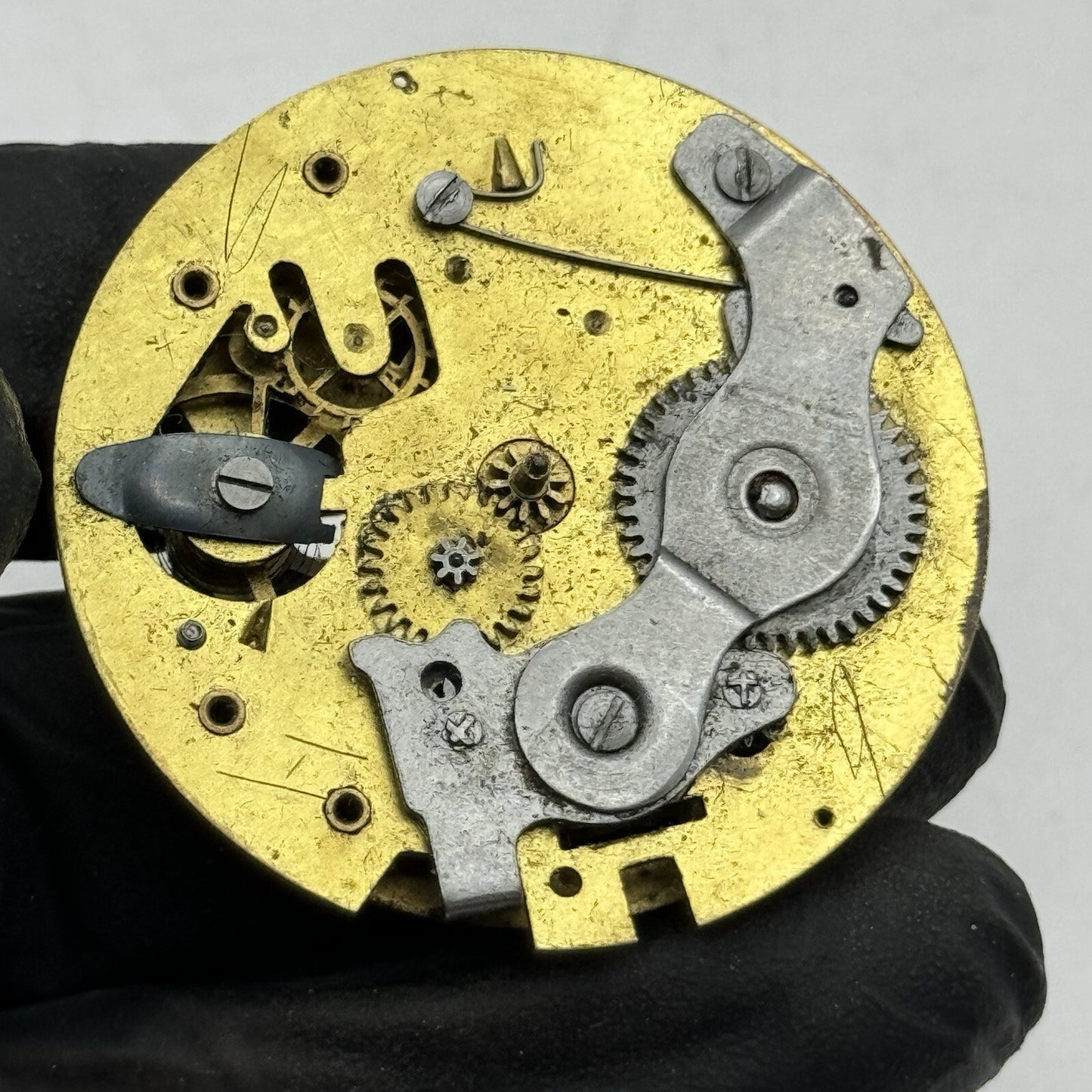 44.1mm Unidentified Pocket Watch Movement FOR PARTS Restoration
