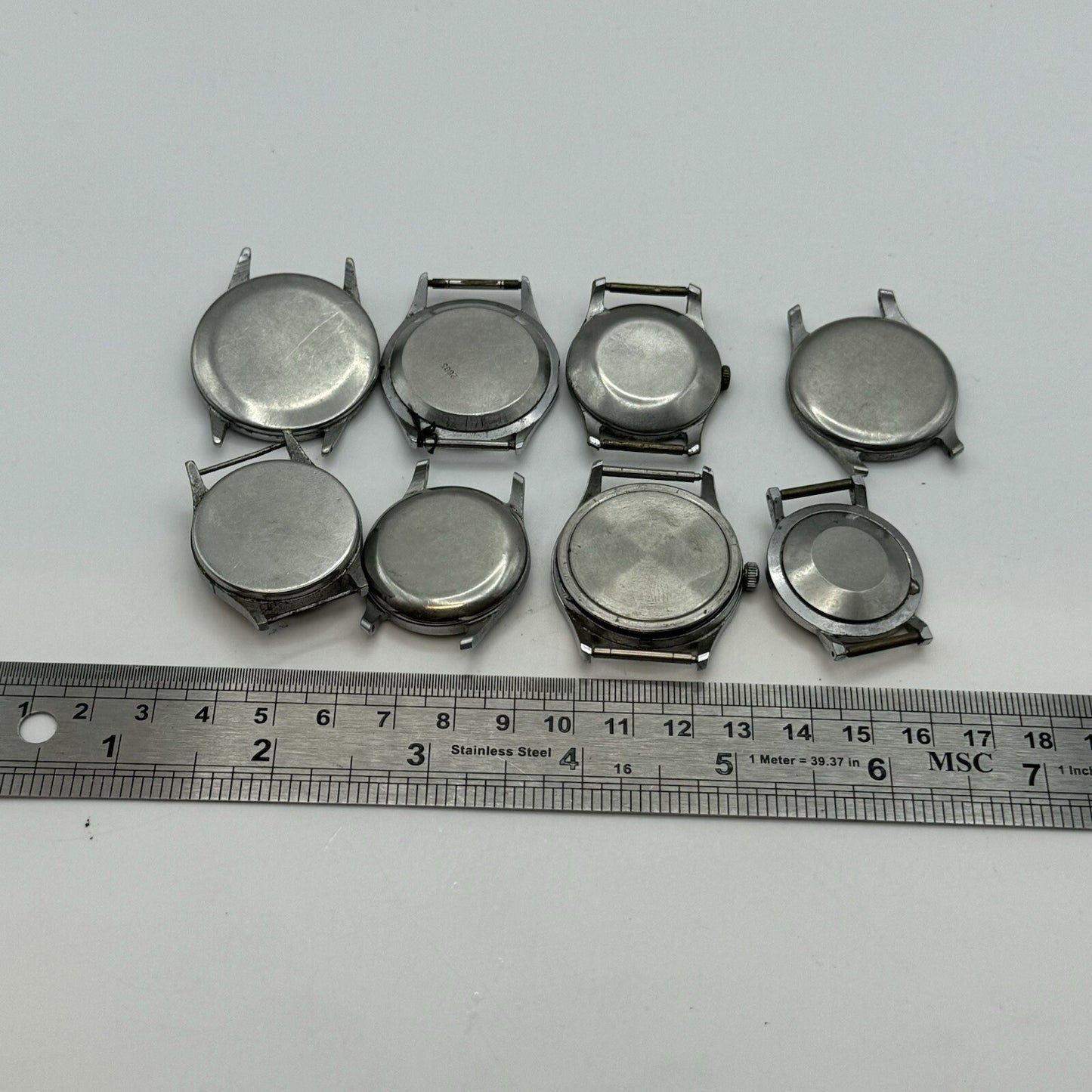 8 x Vintage Soviet Manual Wind Watch Heads For Parts Repair Job Lot Bundle
