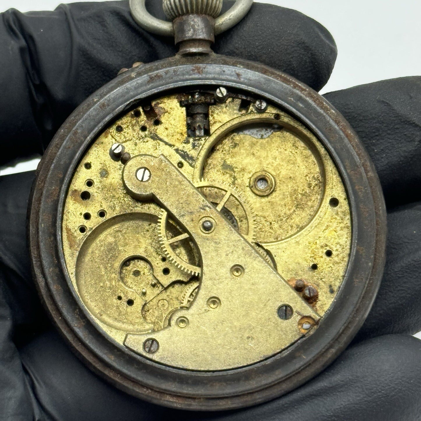 49.8mm Manual Wind Partial Pocket Watch Movement White Dial FOR PARTS