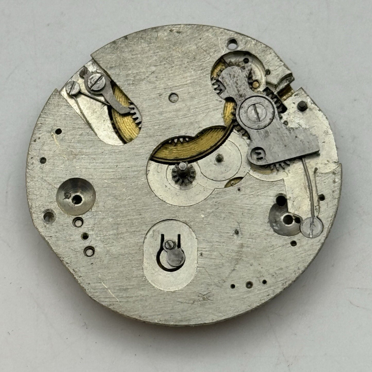 41.2mm Unidentified Interesting Pocket Watch Movement FOR PARTS Restore