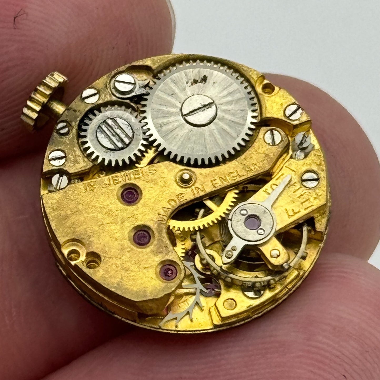 19.5mm Smiths De Luxe 15 Jewels Sub Seconds Manual Wind Watch Movement PARTS
