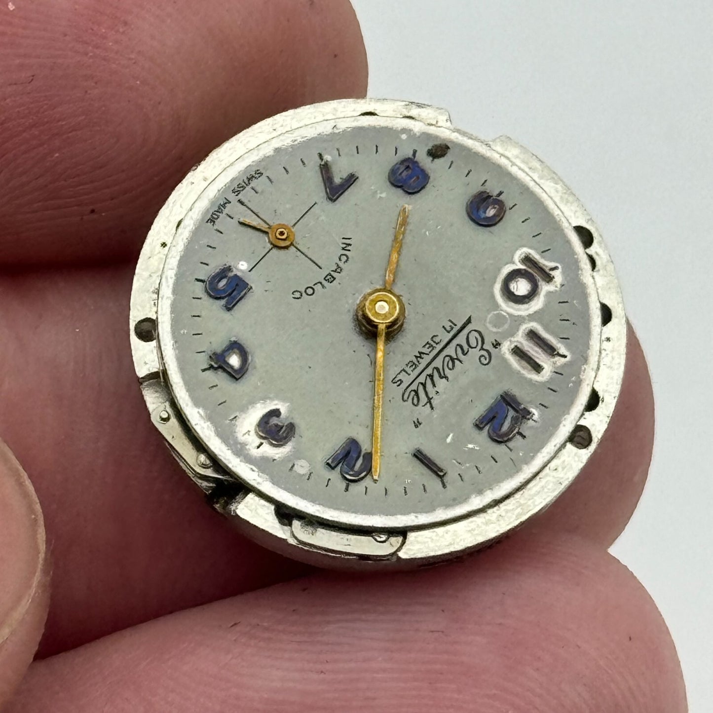 19.6mm Everite Unitas UT 6365N Balance Ok Manual Wind Watch Movement PART REPAIR
