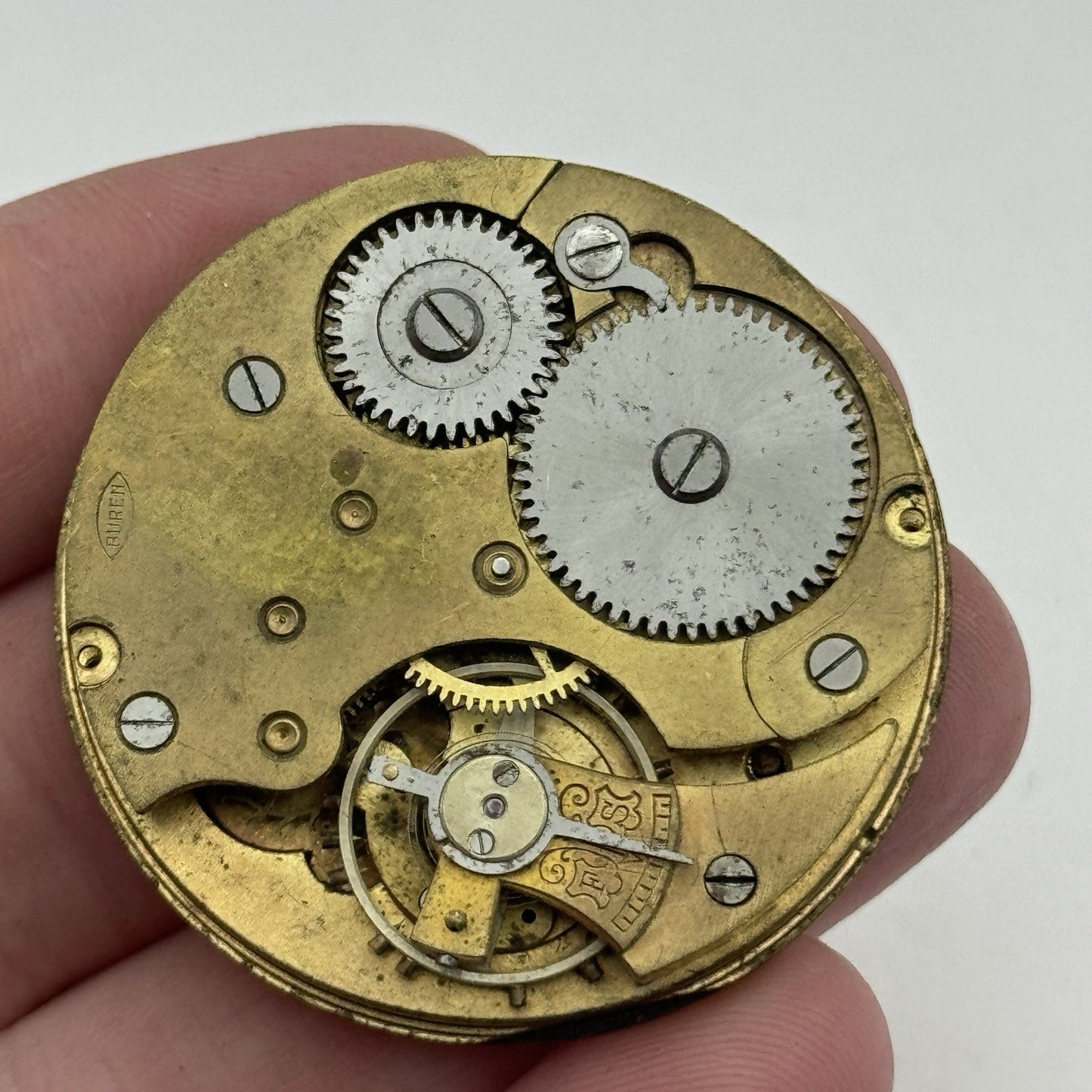 42.8mm Buren Sub Seconds Vintage Pocket Watch Movement And Dial PARTS SPARES