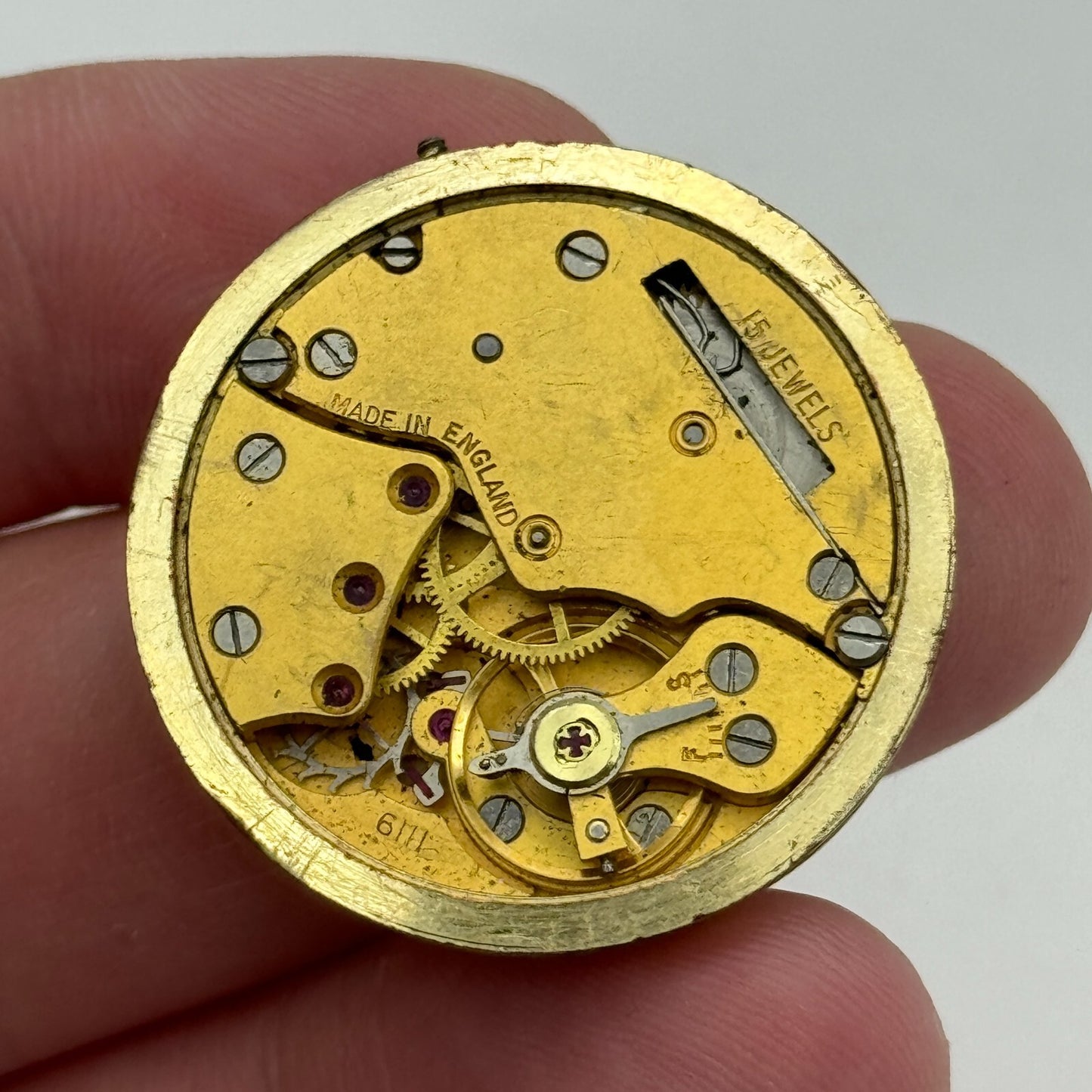 30.5mm Mens Smiths De Luxe Cal 6111 Shockproof Manual Wind Watch Movement PARTS