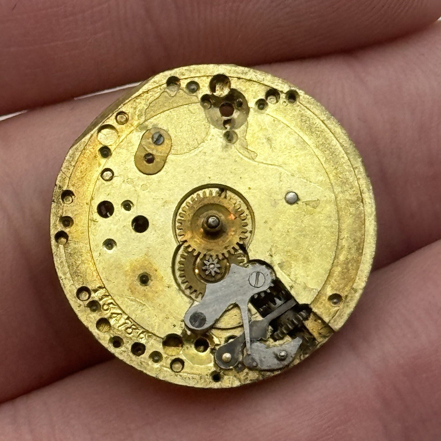 22.2mm Vintage Rolex 2216 Sub Seconds Wristwatch Dial & Unidentified Movement
