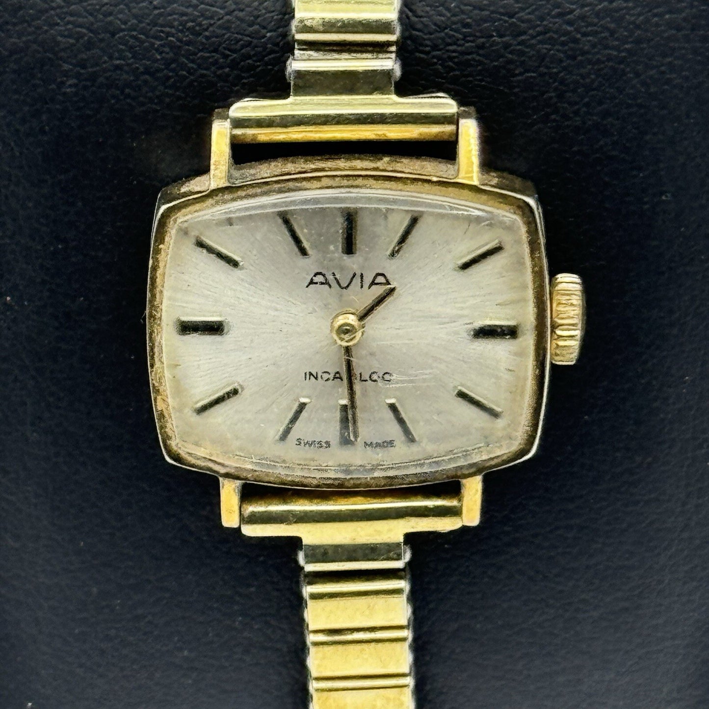 21mm WORKING Vintage Avia Art Deco Expandable Strap Ladies Cocktail Wristwatch