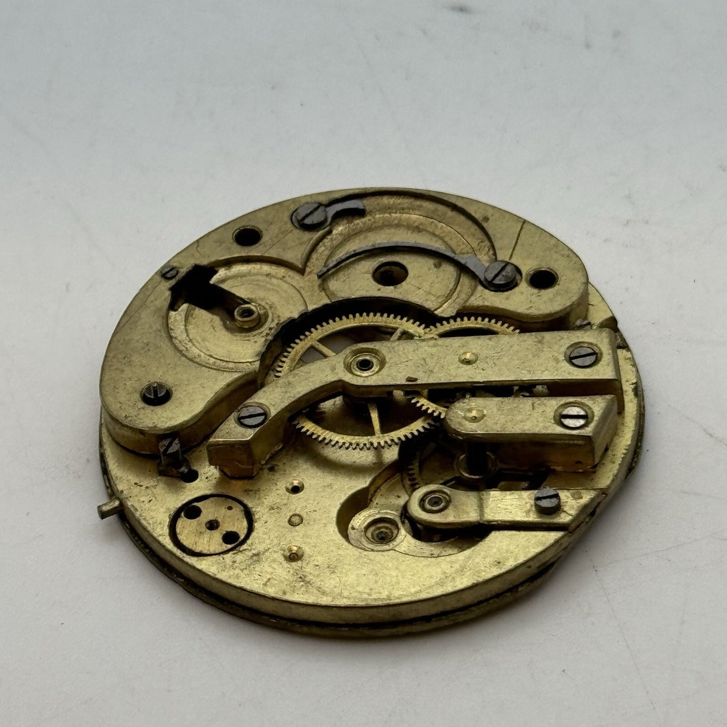 40.5mm Unidentified Partial No Bal Pocket Watch Movement FOR PARTS Restore