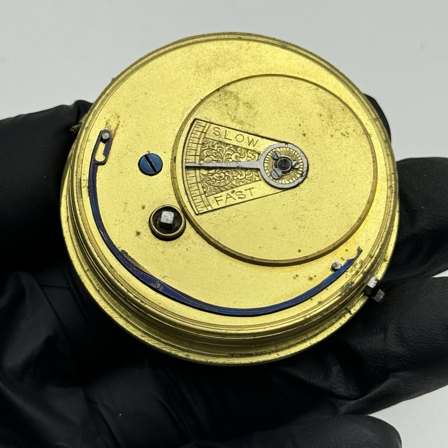 51.9mm Antique Oversized Fusee D Steadman London Pocket Watch Movement To Repair