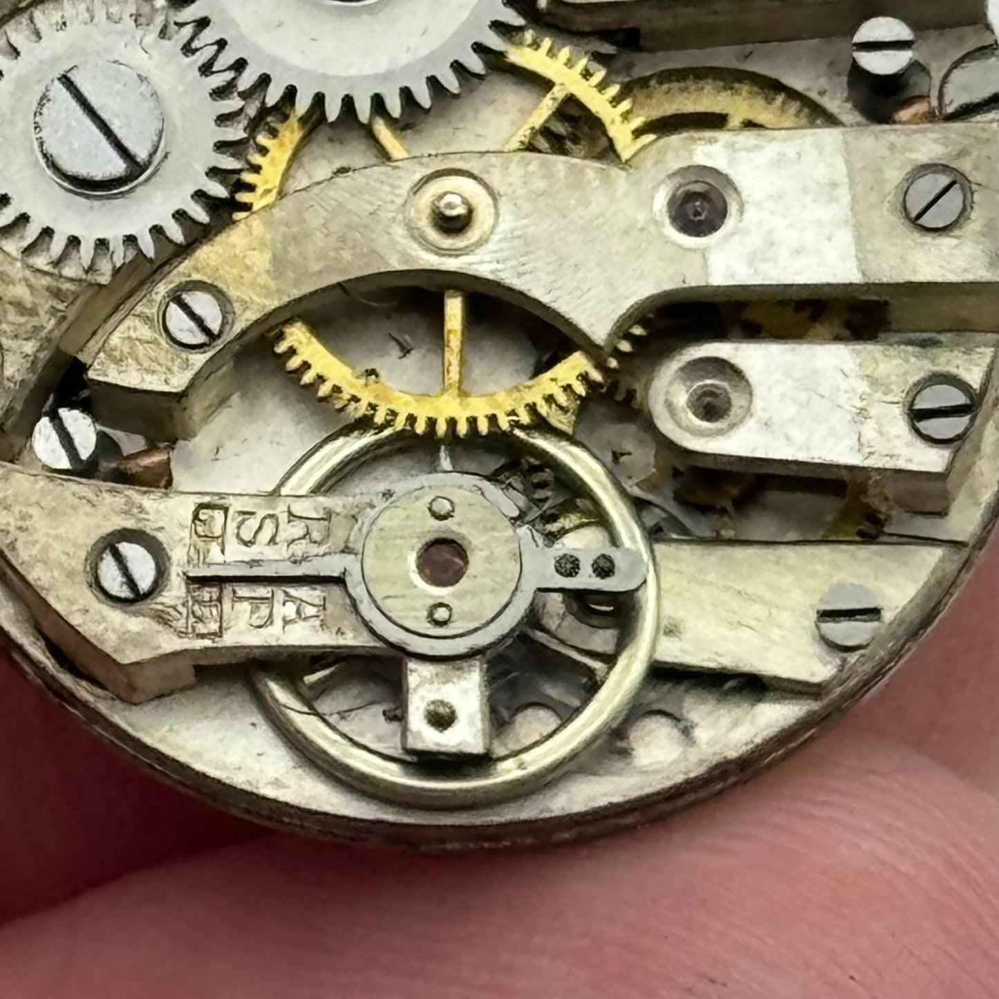 23.6mm Unidentified Cylinder Escapement Trench Watch Movement Manual Wind PARTS