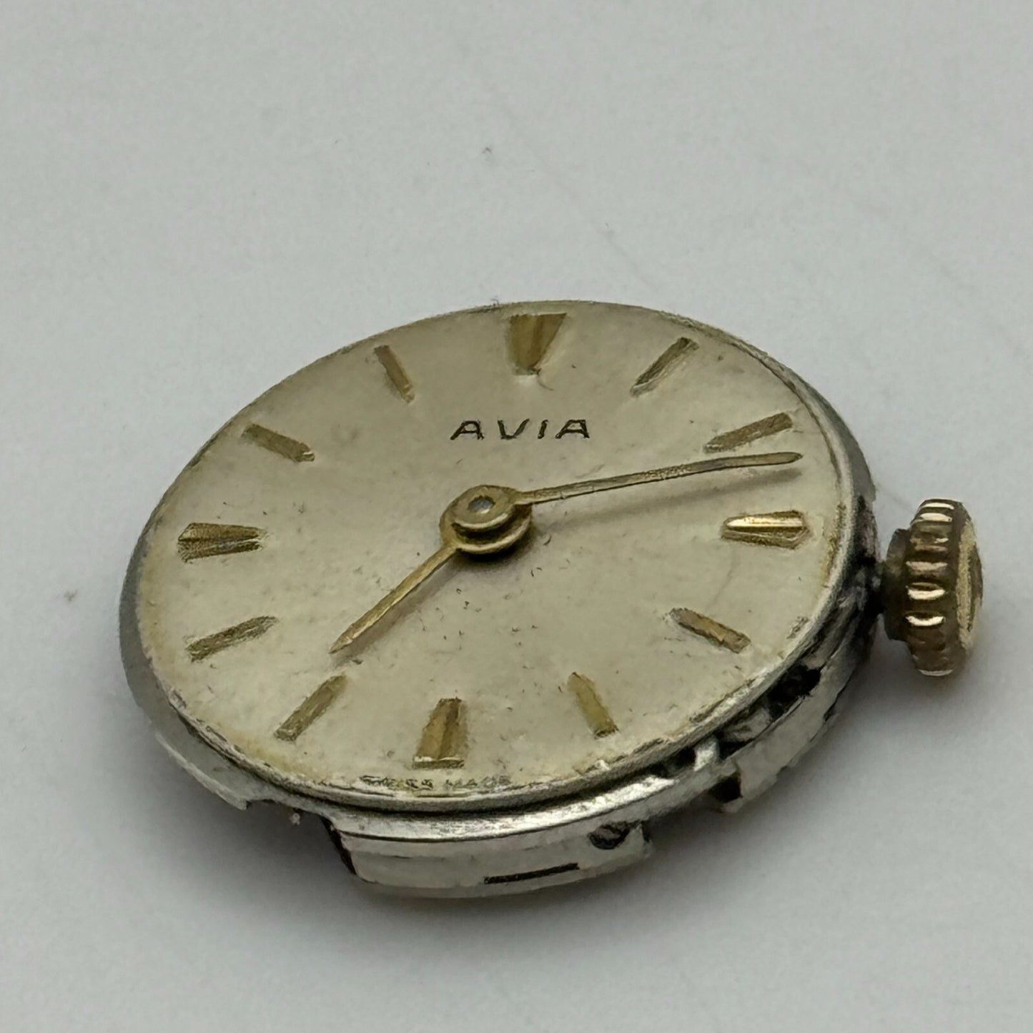 17.5mm Ladies Avia Felsa F 4023 Manual Wind Watch Movement Swiss Vintage PARTS