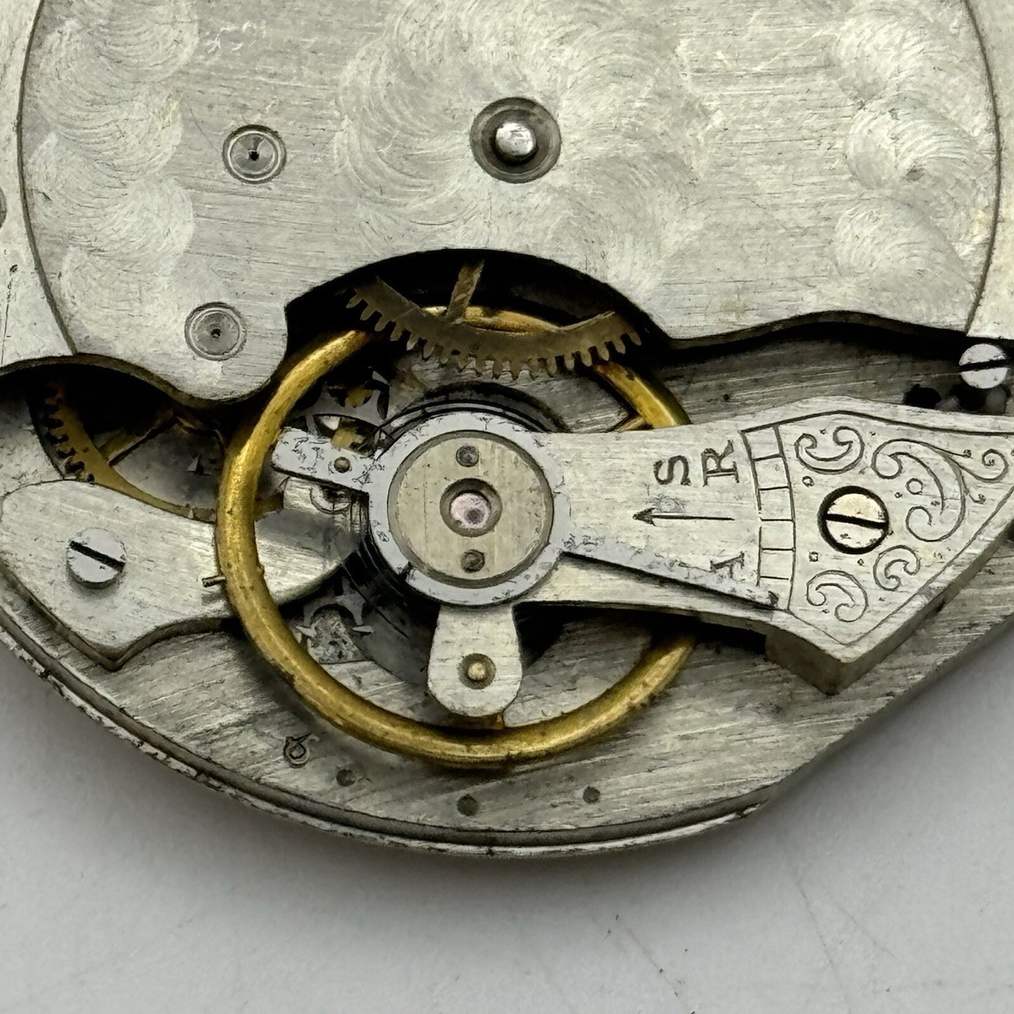 41.2mm Unidentified Interesting Pocket Watch Movement FOR PARTS Restore