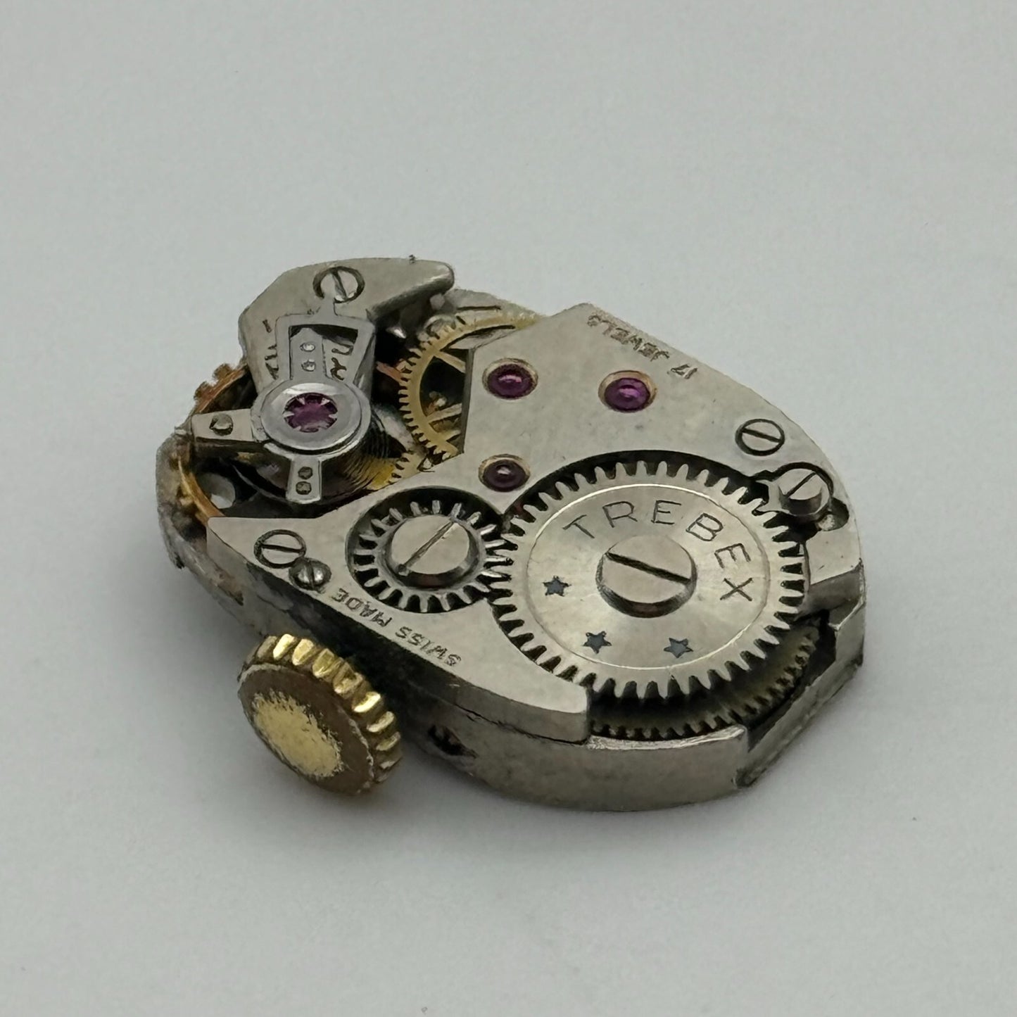 12.7mm Running Trebex FHF 190 Manual Wind 17 Jewels Swiss Watch Movement PARTS
