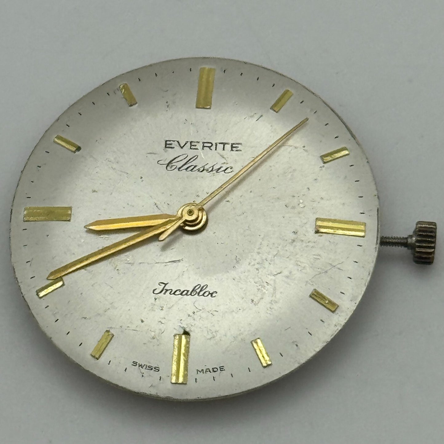 25.9mm Everite AS 1710/11 Balance Ok Watch Movement Swiss Vintage PARTS SPARES