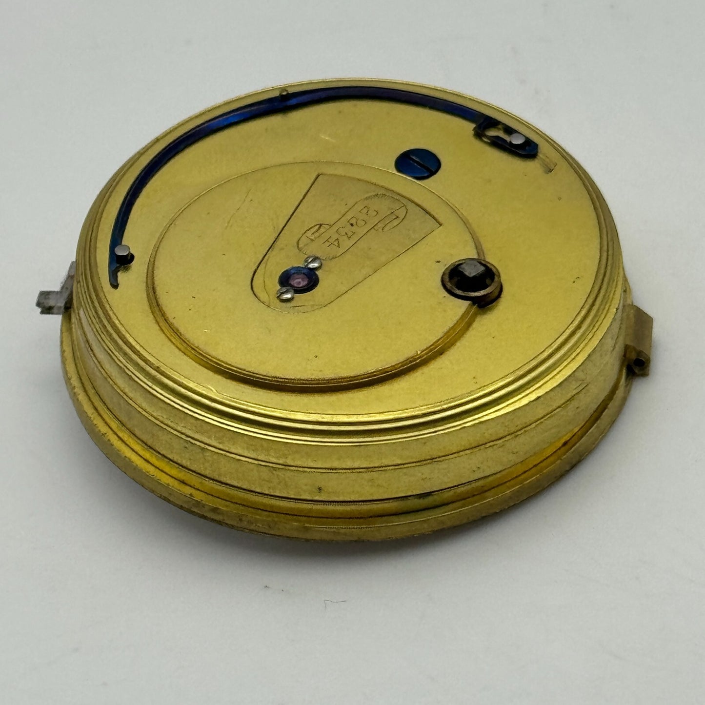 43mm Antique Good Quality Unidentified English Pocket Watch Movement PARTS SPARE