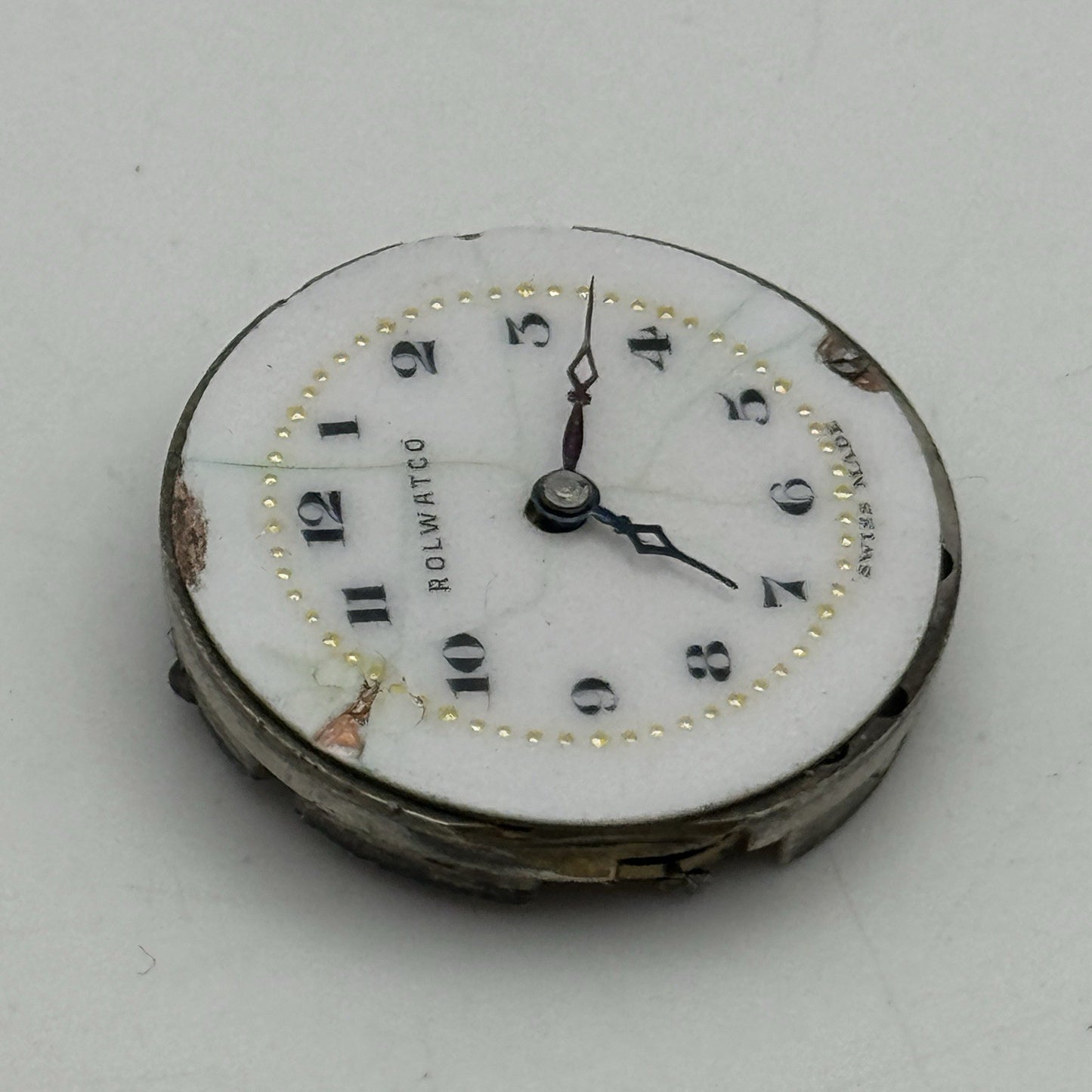 23.5mm ROLEX Rolwatco Unicorn 15 Jewels Vintage Watch Movement PARTS SPARES