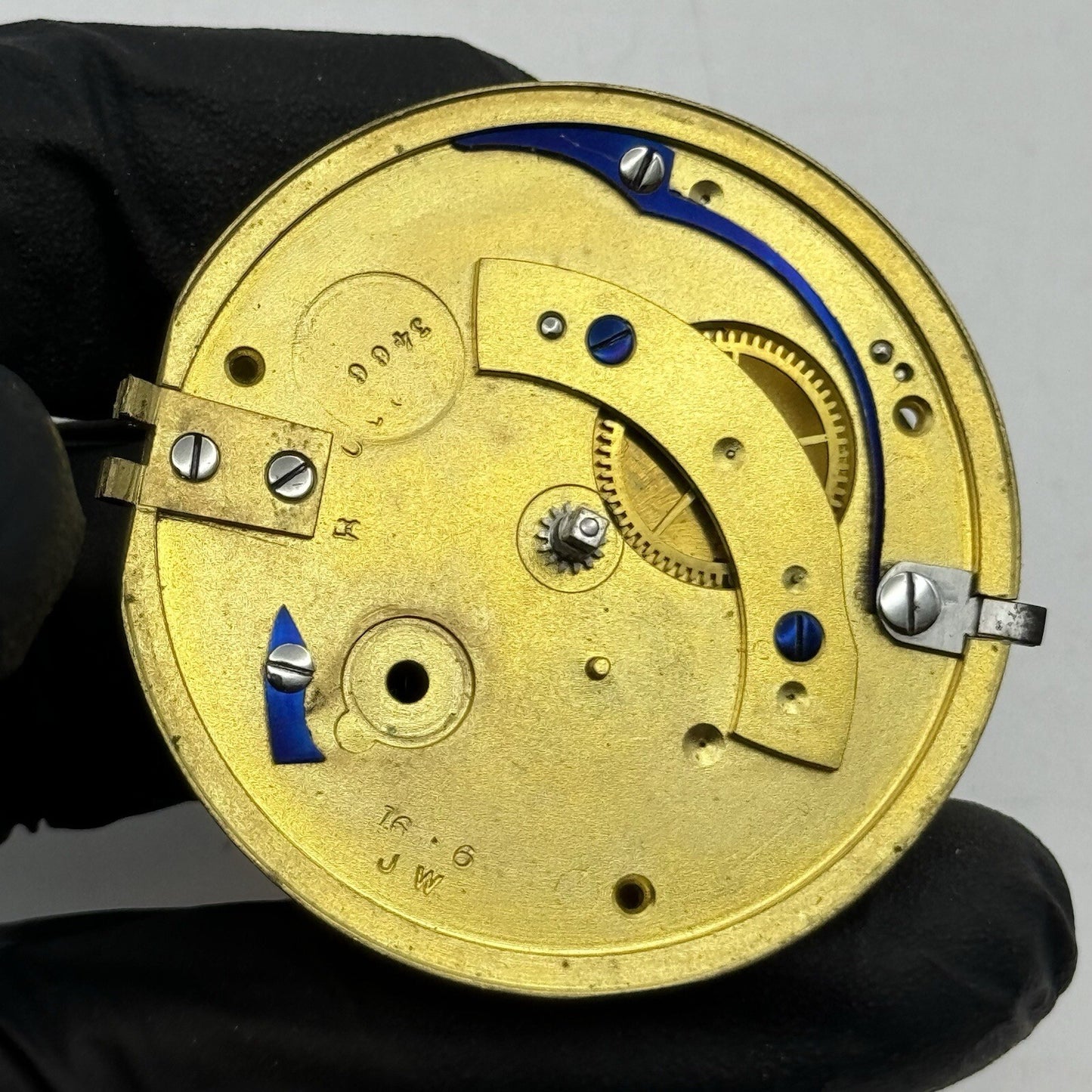 45.3mm Unidentified High Quality Partial Pocket Watch Movement FOR PARTS Repair