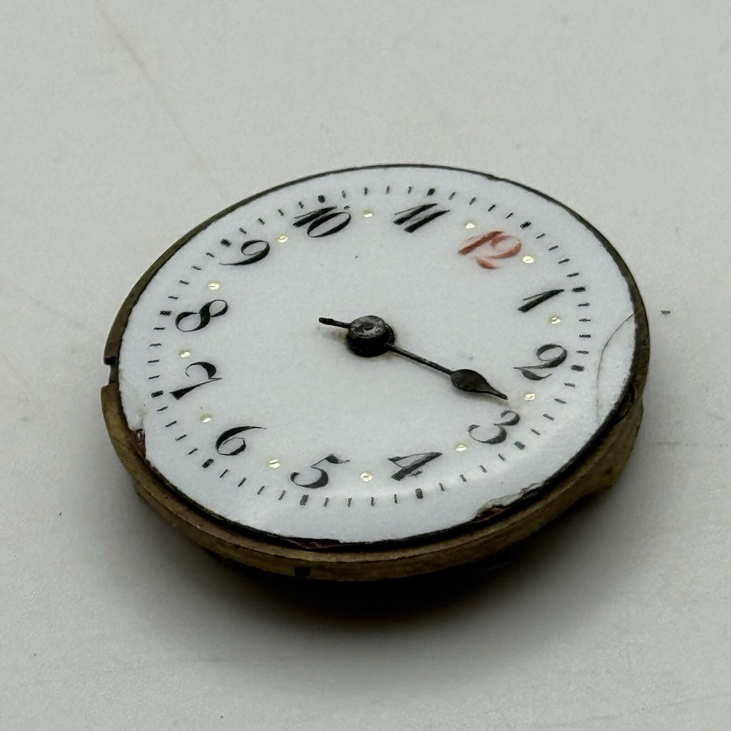 28.5mm Military Style Swiss Porcelain Watch Movement Parts Repair Restore
