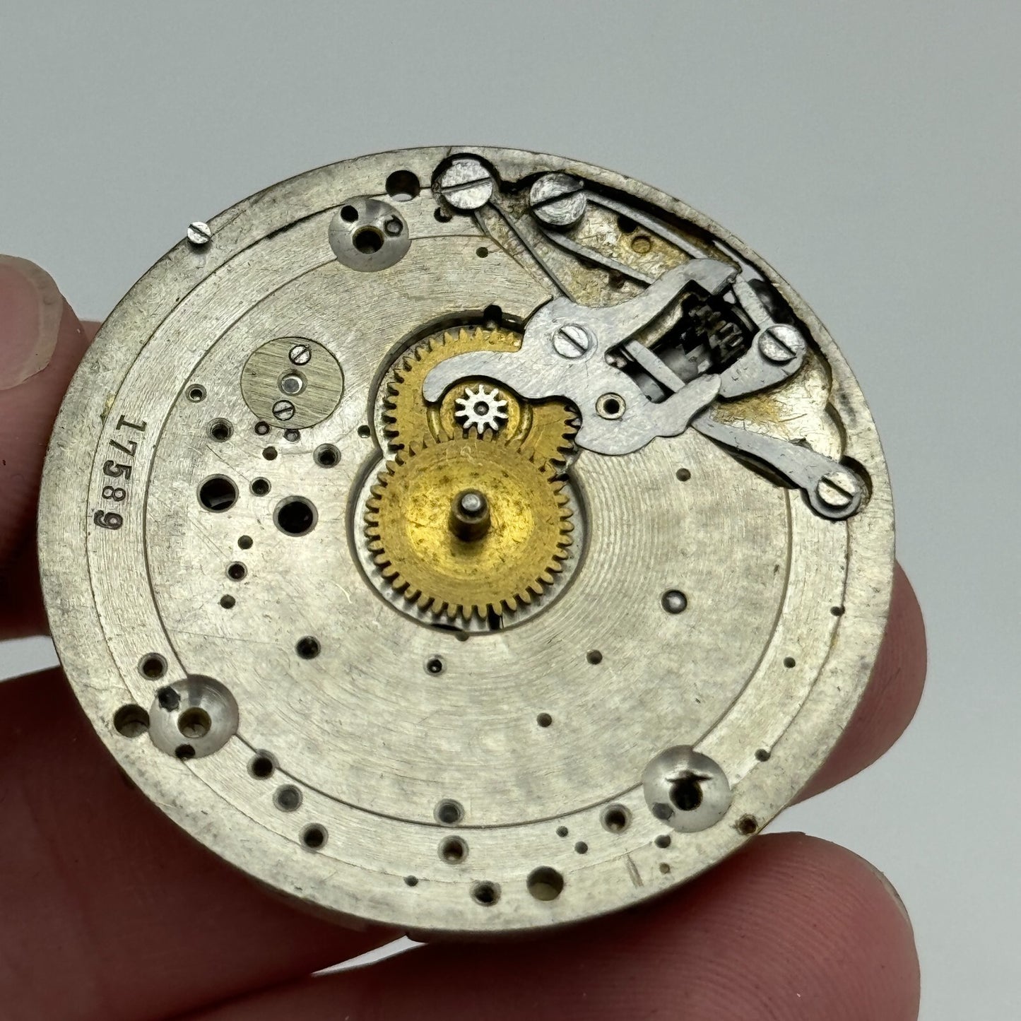 43.1mm Unidentified High Grade 15 Jewels Swiss Pocket Watch Movement PARTS