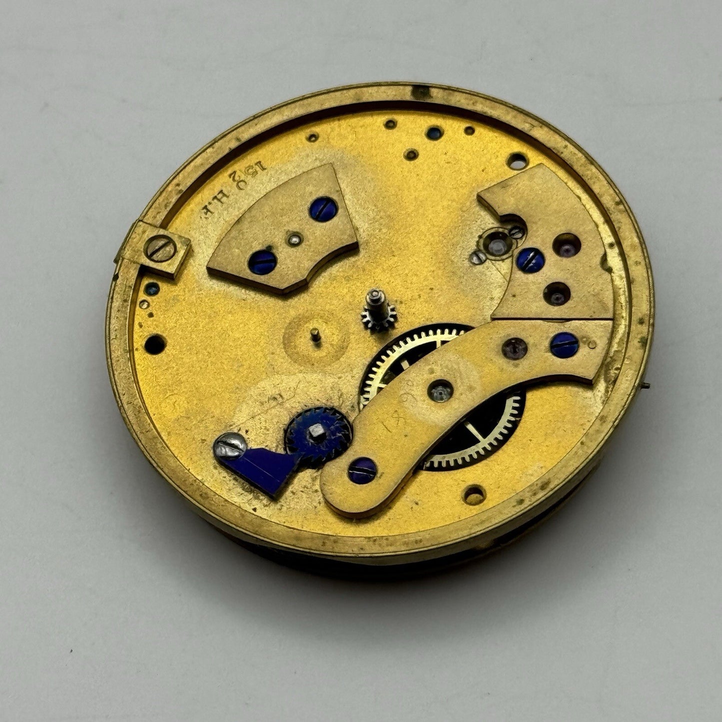 43.7mm C H Moore Birkenhead No 268 H.F Pocket Watch Movement FOR PARTS