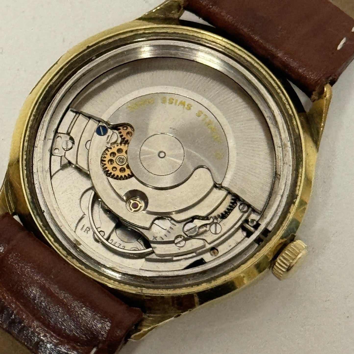 34mm Mens Walkermatic Astron ETA 2472 Automatic Vintage Watch Running To Service