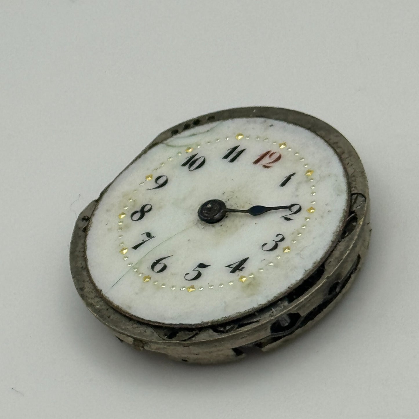 24.5mm Antique Cylinder Escapement Swiss Trench Watch Movement Manual Wind PARTS