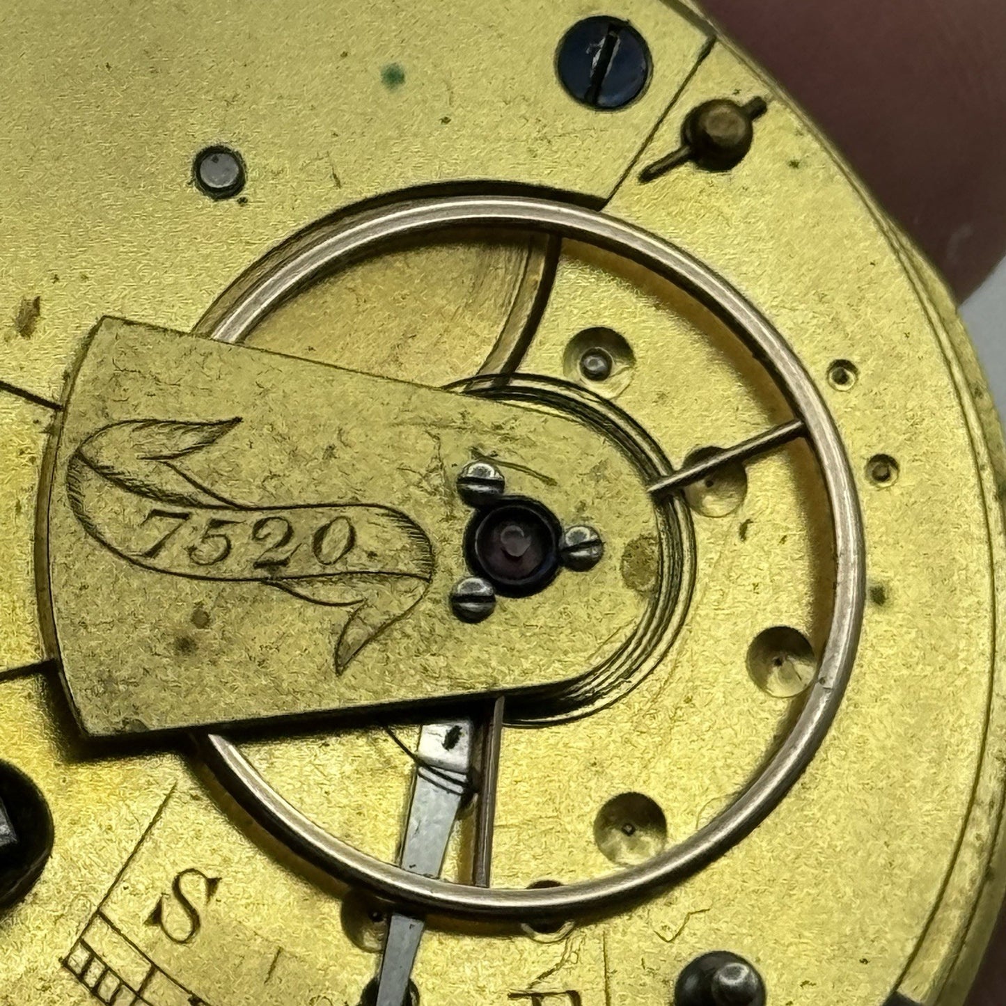 42.9mm Antique Fusee Quality English Pocket Watch Movement - PARTS REPAIR SPARES