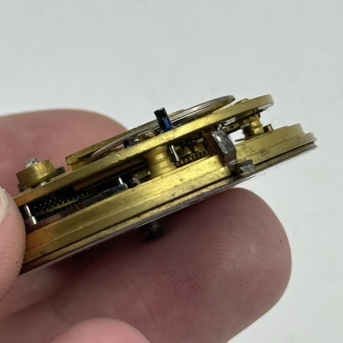 43mm Antique Fusee Good Balance Pocket Watch Movement - Chain Present PARTS