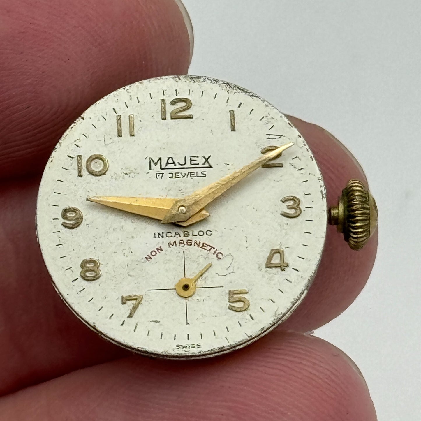 19.6mm Majex UT Unitas 6360 Runs Shortly Manual Wind Swiss Watch Movement PARTS