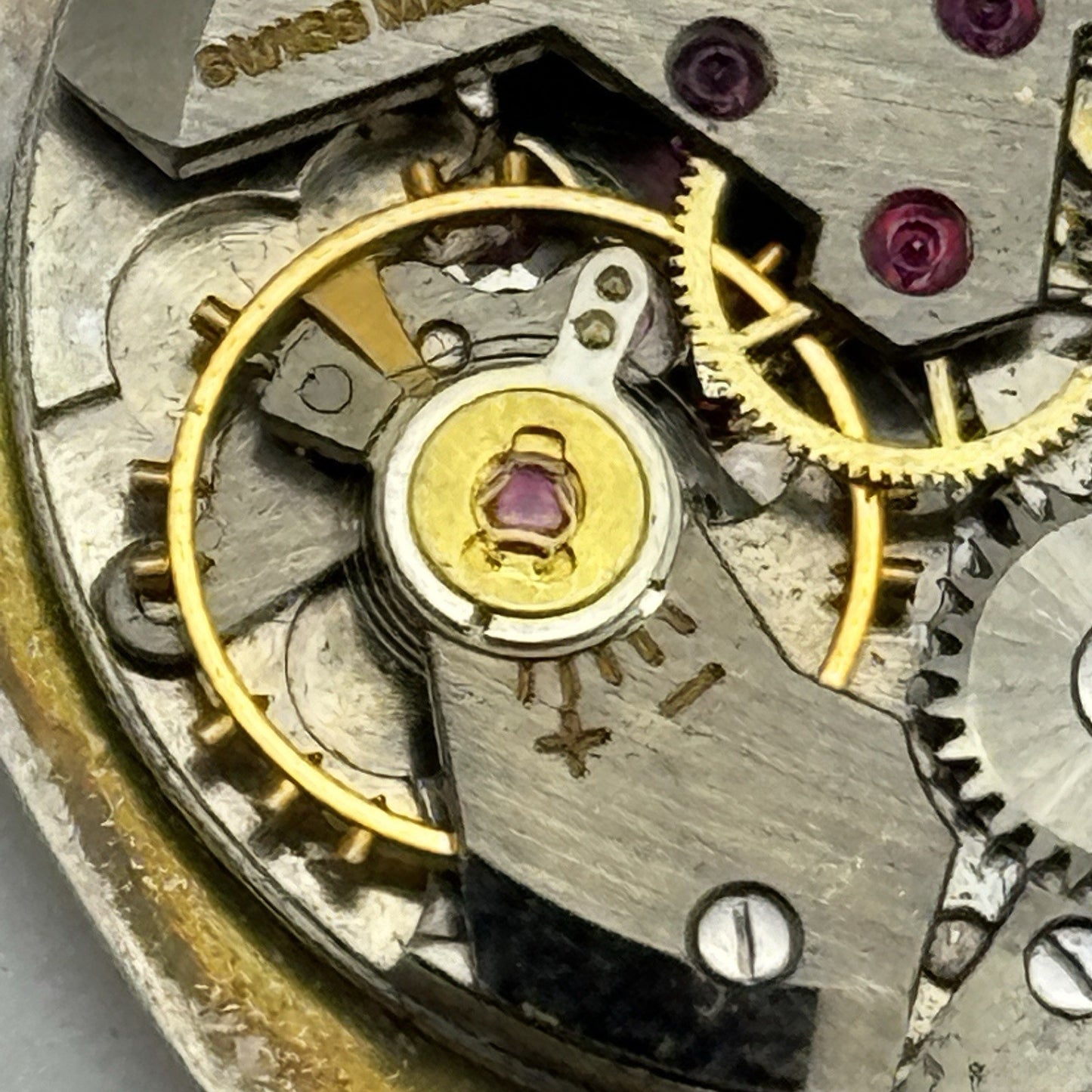 23.6mm Tudor 2422 Good Balance Dial Hands Manual Wind Vintage Watch Movement