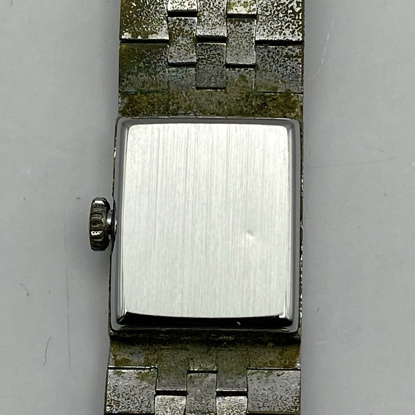 15mm Ladies Chevalier Bark Affect Silver Tone Dress Watch NON WORKING