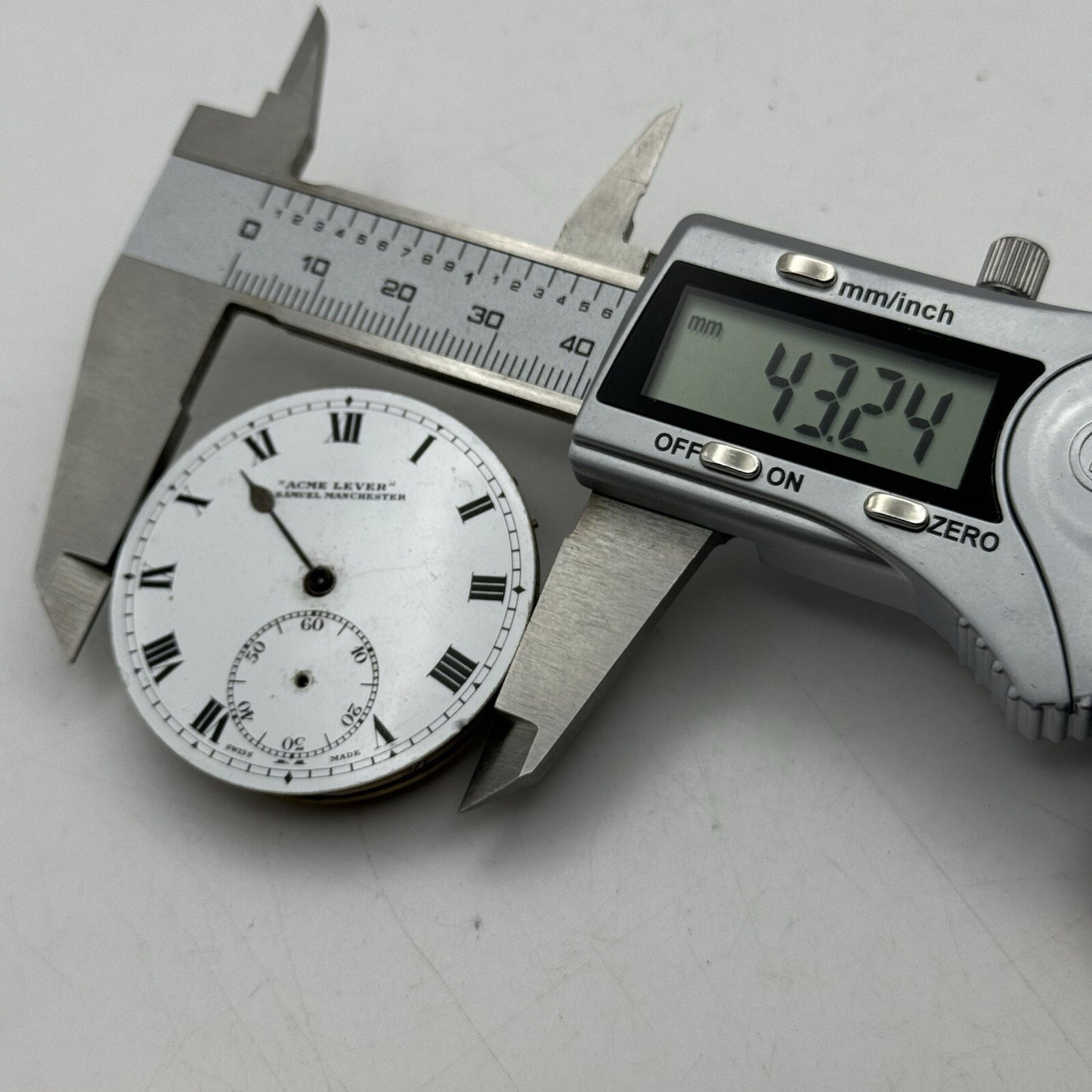 43.2mm H Samuel Patent Balance Pocket Watch Movement FOR PARTS Restoration