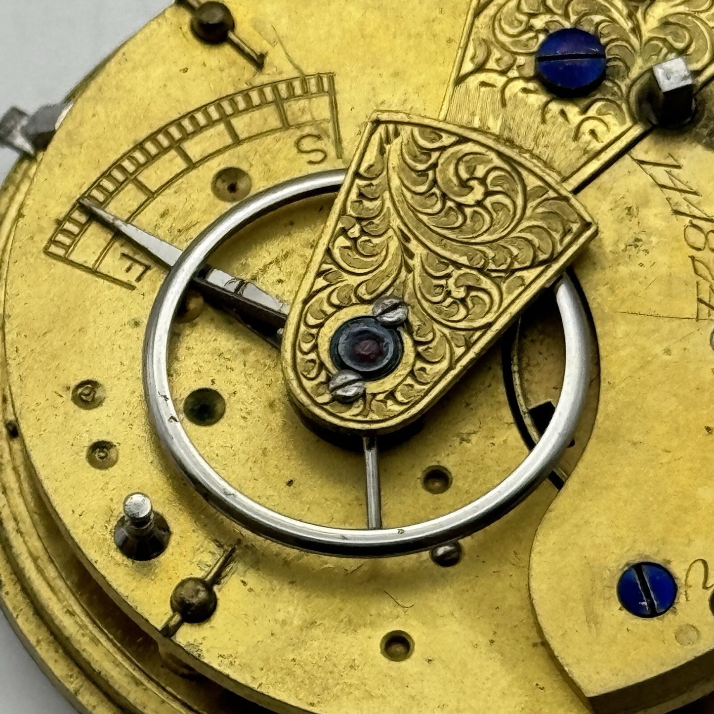 43mm Manual Wind E Johnson & Son Derby Pocket Watch Movement Dial FOR PARTS
