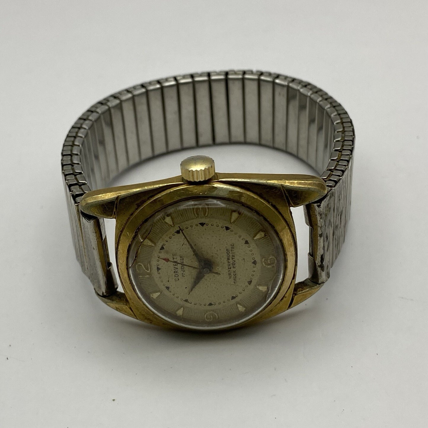 27mm Ladies Manual Wind Corvette Shock Protected Watch To Repair NON WORKING