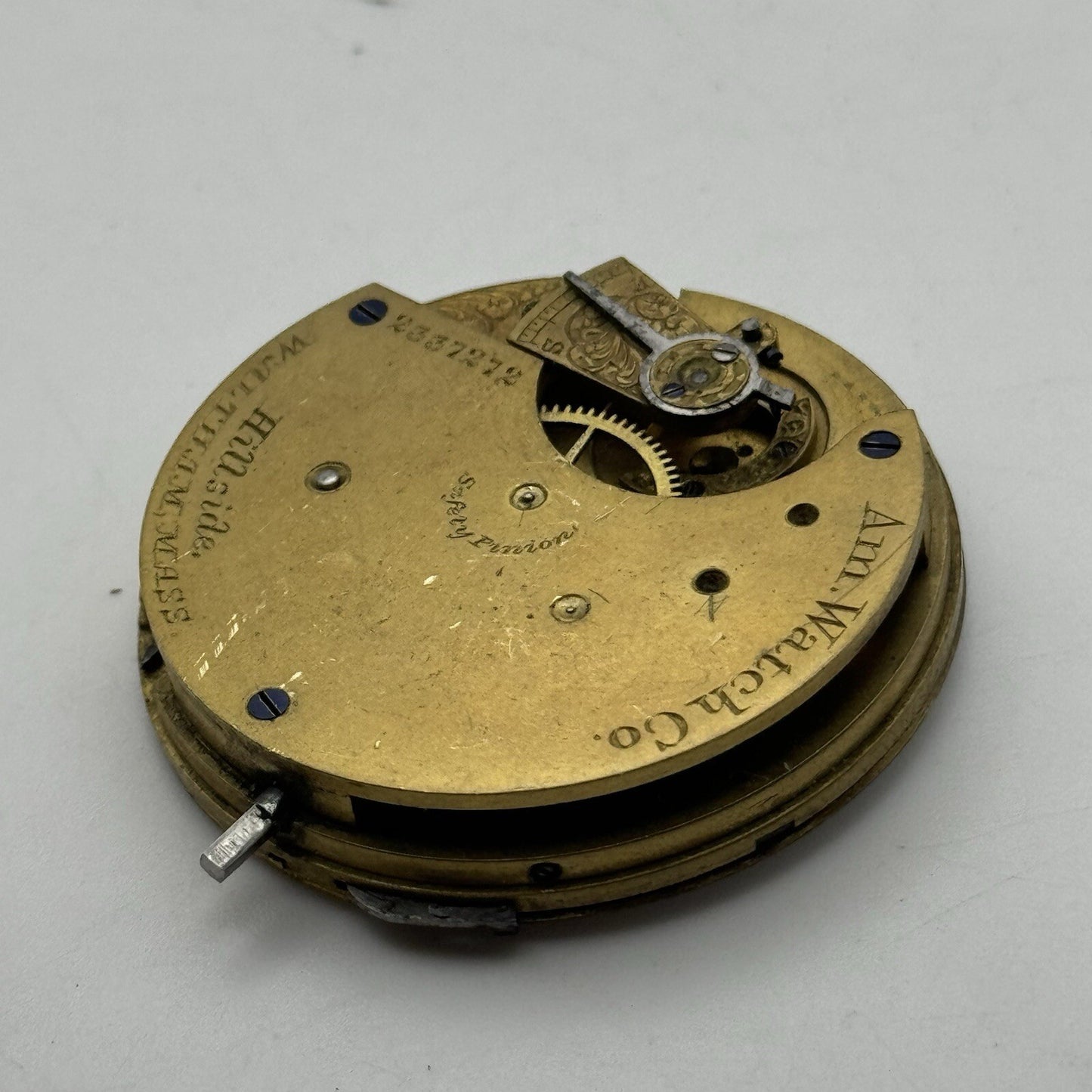 42mm Manual Wind Waltham Hillside No Balance Pocket Watch Movement FOR PARTS